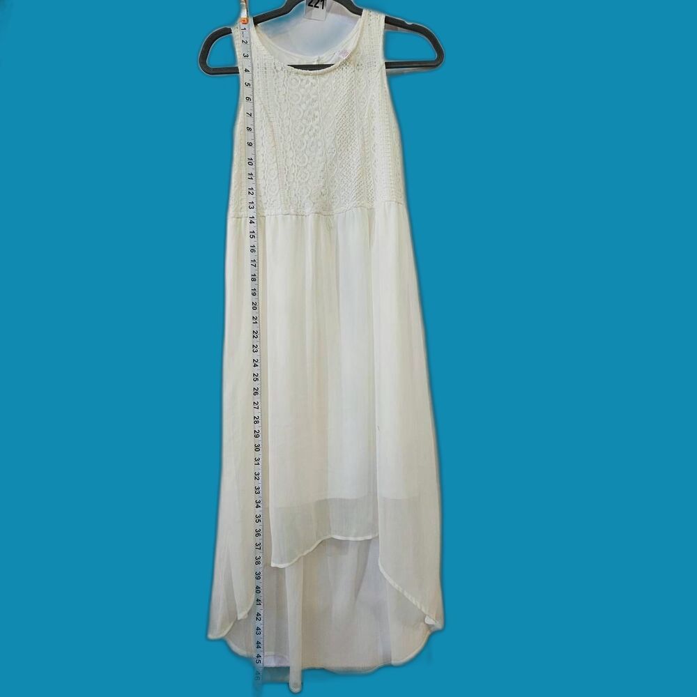 Xhilaration Girls Cream Lace High Low Dress Easter Party Size XL 14/16
